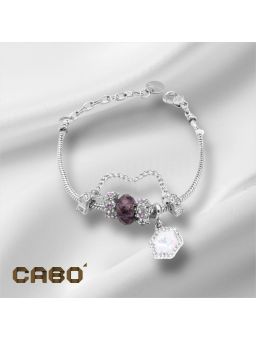 Bracciale in rame e strass