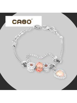Bracciale in rame e strass