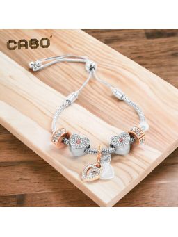 Bracciale in rame e strass